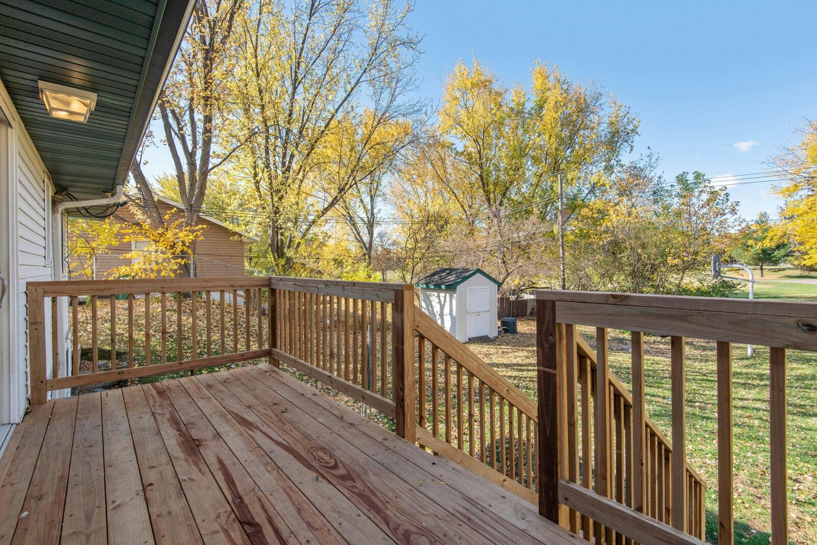 A deck gives you a comfortable place to step outside, gather with friends, or simply enjoy some quiet time. We can help you plan a layout that suits your yard and how you want to use the space. The result should feel like a natural extension of your home.  New deck construction  Deck replacement  Deck extensions  Stairs and railings  Deck repairs